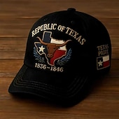  cappello commemorativo della repubblica del texas, berretto da baseball ricamato con il logo dell'orgoglio texano, berretto vintage regolabile in cotone per uomo &donne, 1836–1846 disegno della
