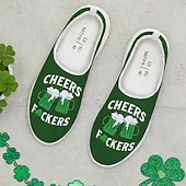 preiswerte Männer Schuhe-Herren-Sneaker zum St. Patrick's Day mit grünem Kleeblattmuster, bequeme Sneaker im sportlichen Stil für Paraden, Partys und Festlichkeiten