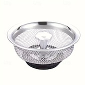 Недорогие Чистящие средства-Комплект из 2 сетчатых фильтров для раковины из нержавеющей стали, противозасоряющий сливной фильтр с центральной ручкой, легко чистится, подходит для кухонных, ванных, туалетных и раковинных стоков.