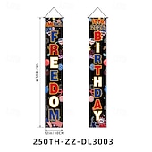  Decorazioni per stendardi da portico per il 250° anniversario dell'America, cartelli da appendere alla porta d'ingresso per il cinquantenario degli Stati Uniti, decorazioni di benvenuto patriottiche