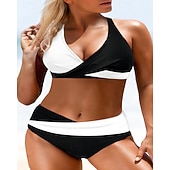 cheap Surfing Tankinis &amp; Bikinis-Women's Halter Bikini Top Bathing Suit 2 Pieces Patchwork Quick Dry High Elasticity Sleeveless Swimwear Swimsuit Surfing Bikini Swimming Summer