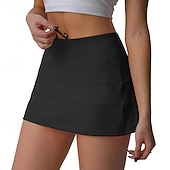 economico Gonne e Skorts da Donna-Per donna Tinta unita Gonna casual Gonna da tennis Gonne da tennis con pantaloncini Tasca Asciugatura Rapida Traspirante Corsa Fitness Yoga Gonna Gonna-pantaloncini Nero Bianco Rosa Abbigliamento da