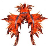 olcso kiegészítők-Carnaval 2026 Rio Carnaval Szamba Kiegészítők női piros tollas szárnyak hátizsák Brazíliai Fesztivál Előadói Jelmez