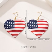 preiswerte Zubehör-250-jähriges Jubiläum USA Ohrringe Cosplay Erwachsene Damen Unabhängigkeitstag / 4. Juli 4. Juli Party Leistung Verkleiden