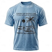economico Magliette divertenti da uomo-felice pensione ogni sorso ha il sapore di non essere più un mio problema divertente grafica da spiaggia maglietta blu lavaggio minerale da uomo abbigliamento abbigliamento s m l xl xxl xxxl