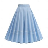 economico Fondi-Rockabilly Lunghezza lunga Costume da festa Abito da cocktail Costume Per donna Carnevale San Valentino Casuale Abbigliamento quotidiano Tè Adulti Gonna Primavera &amp; Estate