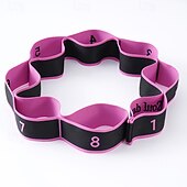 billige Husholdningsartikler-2 stk. treningsmotstandsbånd for tøying og yoga, tallstretchmotstandsbånd med tydelige markeringer, 8-seksjoners elastiske treningsbånd for tøying og forming av hele kroppen