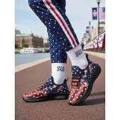  Vereinigte Staaten 250. Jubiläum Damen USA Flaggen Druck Schwarz Sneakers mit Adlerdesign patriotische Sportschuhe für den Unabhängigkeitstag Paraden Festivals Laufen und Everyday Wear