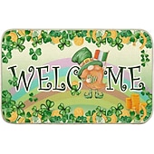 preiswerte Fußmatten-Fußmatte zum St. Patrick's Day, dekorative irische Feiertags-Eingangsmatte mit Kleeblättern und keltischen Mustern für festliche Heim- und Türdekoration
