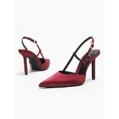 abordables Invitado a la boda-Zapatos de tacón alto con punta puntiaguda verde para mujer, elegantes zapatos de vestir para invitados de boda en ceremonias al aire libre.