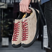 abordables Baskets Décontractées-Chaussures de randonnée pour hommes – en daim et mesh résistants, respirantes et confortables, idéales pour la randonnée et les sports d'aventure