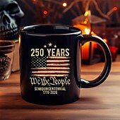 Недорогие Кружки и чашки-Патриотическая кружка к 250-летию Соединенных Штатов, керамическая кофейная кружка к полувековому юбилею, 1776-2026 Америка 250, подарок на День независимости 4 июля для мужчин и женщин, для