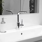 זול ציוד ניקיון-חבילה של 4 כיסויי גלישה לכיור, מכסה חור גלישה מנירוסטה עם ידית דקורטיבית, אטום לדליפות, התקנה קלה, אביזרי כיור אמבטיה ומטבח מודרניים