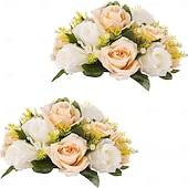 voordelige Kunstbloemen-Kunstmatige trouwrozenbal, halfronde, levensechte neprozen voor bruiloft, verloving, thuis, feest, Valentijnsdag, Moederdag &amp;seizoensdecoraties