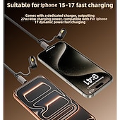 お買い得  充電ケーブル-240W 4-in-1フラッシュライト点火マルチ機能データケーブル2パックApple 17 Proファーウェイシャオミ3.94フィート対応