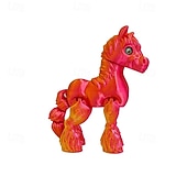billige Statuer-3D-printet hestestatue med bevegelige ledd, realistisk hestefigur med uttrykksfulle øyne &amp;fluffy manke, utendørs kinesisk nyttårsdekorasjon, gave til hest som blir født i år, skrivebord &amp;hyllepynt