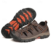 お買い得  アウトドアサンダル-メンズブラウンハイキングサンダル、レースアップ調節可能デザイン、耐久性のあるトラクションアウトソール、トレッキング、釣り、夏用機能アウトドアスタイル