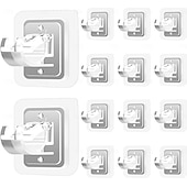 levne Úložiště a organizování-14 ks držáky na záclonové tyče bez vrtání, samolepicí háčky na záclonové tyče bez hřebíků, nastavitelné háčky na záclonové tyče, věšáky na záclony do koupelny, kuchyně, domů, koupelny a hotelu