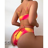 voordelige Surf Tankini's en Bikinis-Dames Bikini-sets Badpak Badpakken Tie Dye UV-Bescherming Elastisch Mouwloos Zwemkleding Zwempak Surfen Duiken Zwemmen Zomer