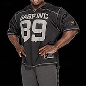 olcso Futó pólók és ujjatlan felsők-Férfi Szöveg Majica za trčanje Testhetzálló póló Nyár Tavasz Ősz Rövid ujjú Gyors szárítás Tömörítés Nedvességelvezető Edzőterem edzés Aktív képzés Gyakorlat Fekete sportruházat Sportruházat