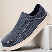voordelige Slip-On Casual Schoenen-Marineblauwe instapschoenen voor heren, met een zacht geweven bovenwerk, een gedempte, lichtgewicht zool en een minimalistische, casual stijl voor dagelijks gebruik en vrije tijd.