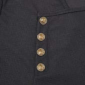 economico Camicie casual eleganti da uomo-Per uomo Camicia Camicia a nido d'ape Camicia elegante Camicia casual Camicia da Ballo Nero Bianco Blu marino Viola Manica Lunga Tinta unica Semplice Asimmetrico Scollo a V Casuale Matrimonio