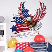  2 db-os amerikai függetlenség napi sas falmatrica ünnepi hangulattal, dekoratív öntapadós matricákkal