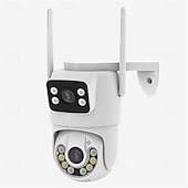 preiswerte IP-Netzwerk-Kameras für den Außenbereich-Didseth 4 MP WLAN-PTZ-Kamera für den Außenbereich, Dual-Objektiv, menschliche Erkennung, Nachtsicht, Sicherheit, Schutz, CCTV, Vedio-Überwachung, IP-Kamera