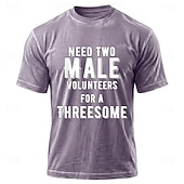  Servono due volontari maschi per un rapporto a tre. Maglietta stampata in misto cotone lavato, grigia, vintage, per uomo e donna, abbigliamento casual, taglia S, M, L, XL, XXL, XXXL.