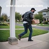 baratos Sistemas de Câmaras para Portas-Campainha com câmera e monitor portátil, alertas de reconhecimento humano ativo, alimentada por bateria.