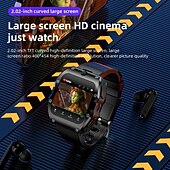 tanie Smartwatche-Lokmat appllp 3 max smartwatch 2,02 cala 4G LTE komórkowy smartwatch telefon krokomierz przypomnienie o połączeniach monitor aktywności kompatybilny z Androidem, iOS, GPS unisex, połączenia bez użycia rąk, sterowanie multimediami ipx-4 55 mm