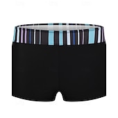 お買い得  サーフィンタンクiniとビキニ-女性用 ミディアム サーフィン用タンキニ＆ビキニ 水着 タンキニ 縞柄 オープンバック UVプロテクション 弾性ある ノースリーブ スイムウェア サーフィン 潜水 水泳 夏