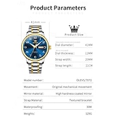 levne Mechanické hodinky-Nové pánské business hodinky Olevs se světelným kalendářem, týdenním zobrazením, plně automatickým mechanickým strojkem, ležérní a módní digitální hodinky, voděodolné, sportovní náramkové hodinky