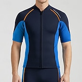 levne Nepomoci a potápěčské obleky-Pánské Střední 1,5mm neoprenový vrchní díl neoprenového obleku Termo overal na celé tělo Vrchní díl potápěčského obleku Blokování barev Termální Zahuštěný UV ochrana Krátký rukáv Plavky Vrchní část