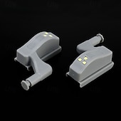 رخيصةأون أضواء الديكور-مجموعة من 10 مصابيح LED بمستشعر مفصلي - مصابيح ذكية تعمل باللمس للخزائن، مناسبة لخزائن المطبخ، وخزائن الملابس، وغرف المعيشة، وغرف النوم، وخزائن الملابس.