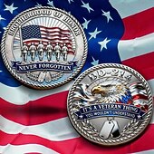 abordables 250e Anniversaire des États-Unis-Casquette de baseball brodée pour vétéran (DD-214) avec 2 pièces commémoratives – motif aigle patriotique, broderie « C'est un truc de vétéran », coffret de pièces de la Fraternité d'honneur, cadeau