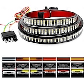 olcso vízálló szalaglámpák-teherautó hátsó ajtó lámpája, teherautó hátsó ajtó rúdja háromsoros LED-szalag piros fékfehér hátrameneti szekvenciális borostyánsárga irányjelzőkkel, villogó fényekkel