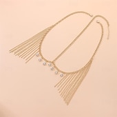 economico Accessori danza-Accessori Samba Catena di fronte a frange con strass Cerchietto Costumi per performance