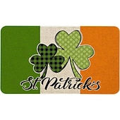 preiswerte Fußmatten-Fußmatte zum St. Patrick's Day, dekorative irische Feiertags-Eingangsmatte mit Kleeblättern und keltischen Mustern für festliche Heim- und Türdekoration