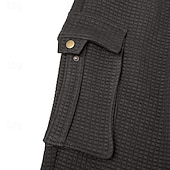 olcso Oldalzsebes nadrágok-Férfi Ostya Cargo nadrág Nadrág Alkalmi nadrág Kollázs Zseb Egyenes lábbal Sima Mokaszinok Mekano Teljes hossz Hétköznapi Napi Szabadtéri Szabadság Divat Fekete Lóhere Mikroelasztikus