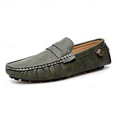 billiga Casual loafers-Herrloafers i läder – bekväma slip-ons för vardagsbruk, kontor och resor