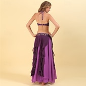 abordables Hauts &amp; Ensembles-Ensemble de Costume de Danse du Ventre en Violet Samba Dancewear