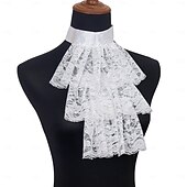 cheap Accessories and More-Retro Vintage Rococo Victorian Detachable Collar Princess Gentlewoman Lace Fancy Dress Women's Carnival Halloween Renaissance Fair Adults More Accessories
