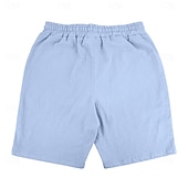 ieftine Vacanţă-Bărbați Pantaloni Scurți Pantaloni scurți din in Pantaloni scurți de vară Pantaloni scurți de plajă Cordon Talie elastică Simplu Confort Respirabil Lungimea genunchiului Zilnic În aer liber Concediu