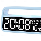 preiswerte Intelligente Dekorative Lichter-Digitaler Wecker für Wohnzimmer und Schlafzimmer mit großer, dimmbarer und lauter Alarmfunktion, Wochentagsanzeige und LED-Digitalanzeige.