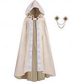 voordelige Capes &amp; Kappen-Retro vintage Middeleeuws Renaissance Kaap Mantel kapmantel Vampieren Kostuum Uniseks Keltisch Fantasie Halloween Carnaval Prestatie LARP Volwassenen Mantel