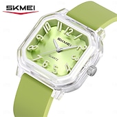 Недорогие Кварцевые часы-Подарок на День Матери SKMEI Мужские кварцевые часы Креативные минималистские модные повседневные светящиеся водонепроницаемые часы с мировым временем Силиконовые гелевые часы