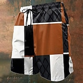 Χαμηλού Κόστους Γεωμετρική εκτύπωση-Ανδρικά Γεωμετρικό Συνδυασμός Χρωμάτων Κουρελού Μαγιό Βερμούδα Σορτσάκια Κολύμβησης Σορτς παραλίας Μεσαία Μέση Καθημερινό ΕΞΩΤΕΡΙΚΟΥ ΧΩΡΟΥ Διακοπές Καθημερινή Ένδυση