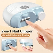 abordables Cuidado Personal &amp; Salud-Cortauñas eléctrico para adultos mayores, 3 velocidades, potente cortauñas automático con pulidor, luz LED, recargable, para uñas de pies y manos.