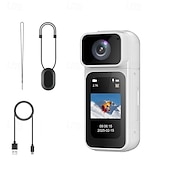 economico Action Camera-Mini telecamera da corpo Wi-Fi da 2,7K, telecamera POV con obiettivo rotante a 180°, mini telecamera sportiva con visualizzazione dello schermo HD da 1,47" per la registrazione quotidiana di riprese